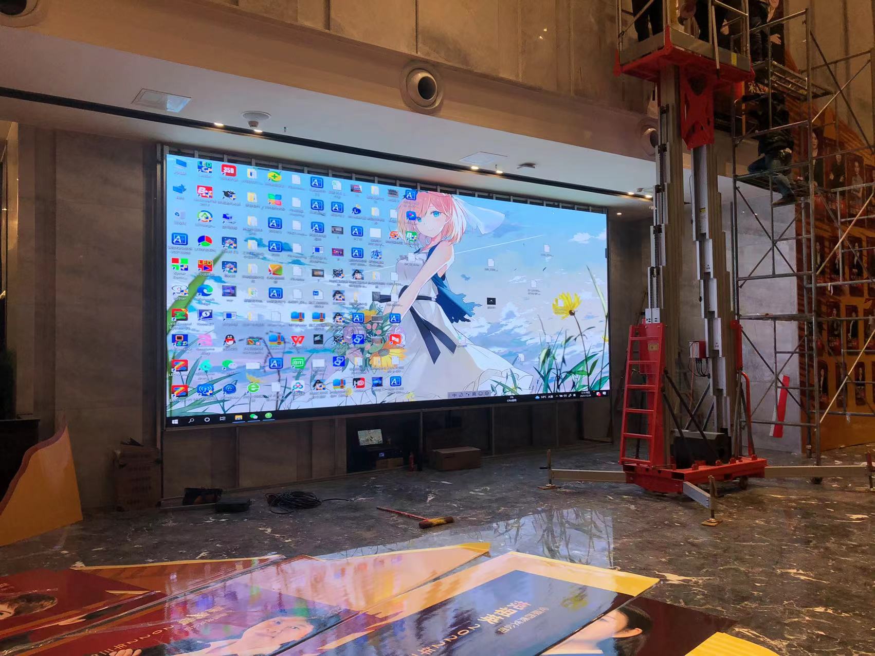 人壽保險室內(nèi)P2高清全彩LED顯示屏